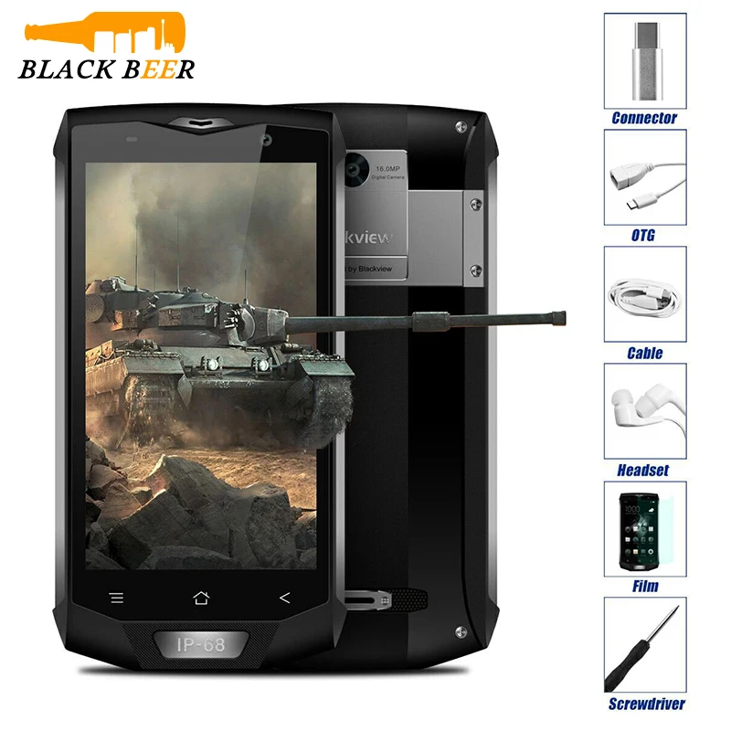 Blackview BV8000 Pro IP68 водонепроницаемый мобильный телефон MTK6757V Восьмиядерный Android 7,0 мобильный телефон 5," FHD 6 Гб ram 64 Гб rom 4000 мАч NFC