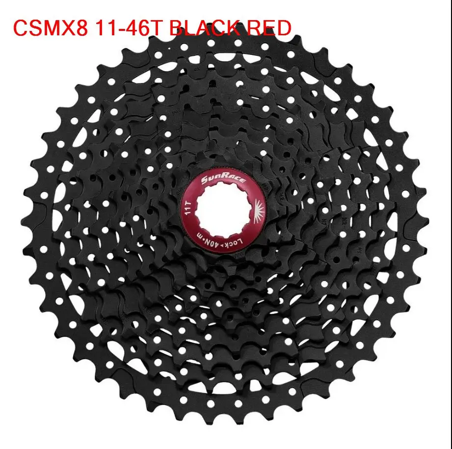 Sunracing CSMS8 CSMX8 11 скоростной горный велосипед MTB Кассетный Маховик 11-40T 11-42T 11-46T 11-50T 10-42T - Цвет: X8 11-46T black red