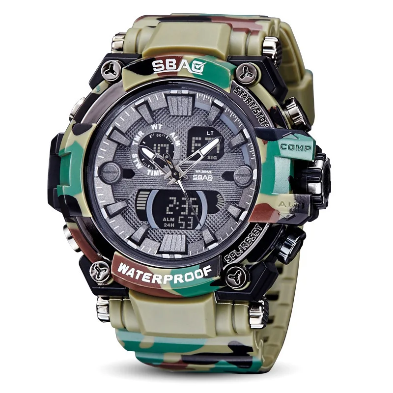 

SBAO Electronic Men's Multi-function Fashion Outdoor Camouflage Wrist Watch Men Sport Watches For Orologi Montre Homme