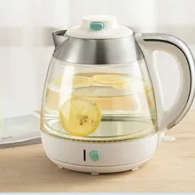 220V 1.5L 1500w электрический чайник 304 нержавеющая сталь высокоборосиликатный стеклянный вкладыш+ PC материал изоляции 227x175x217 мм
