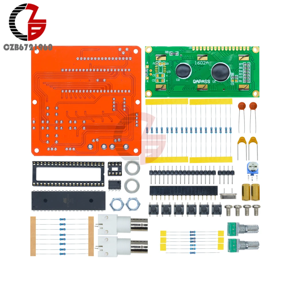 AVR DDS генератор сигналов модуль DIY наборы функция генератор синуса квадратный пилообразный треугольник волновой частоты Регулируемый ЖК-дисплей