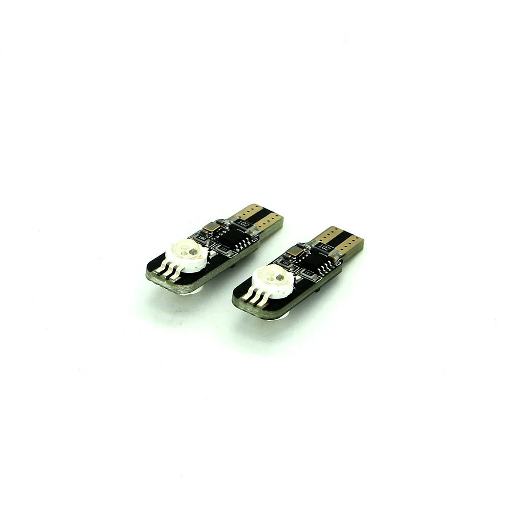 Canbus T10 7 цветов 2 SMD 194 W5W COB LED Автомобильная супер яркая кремнеземная лампочка для