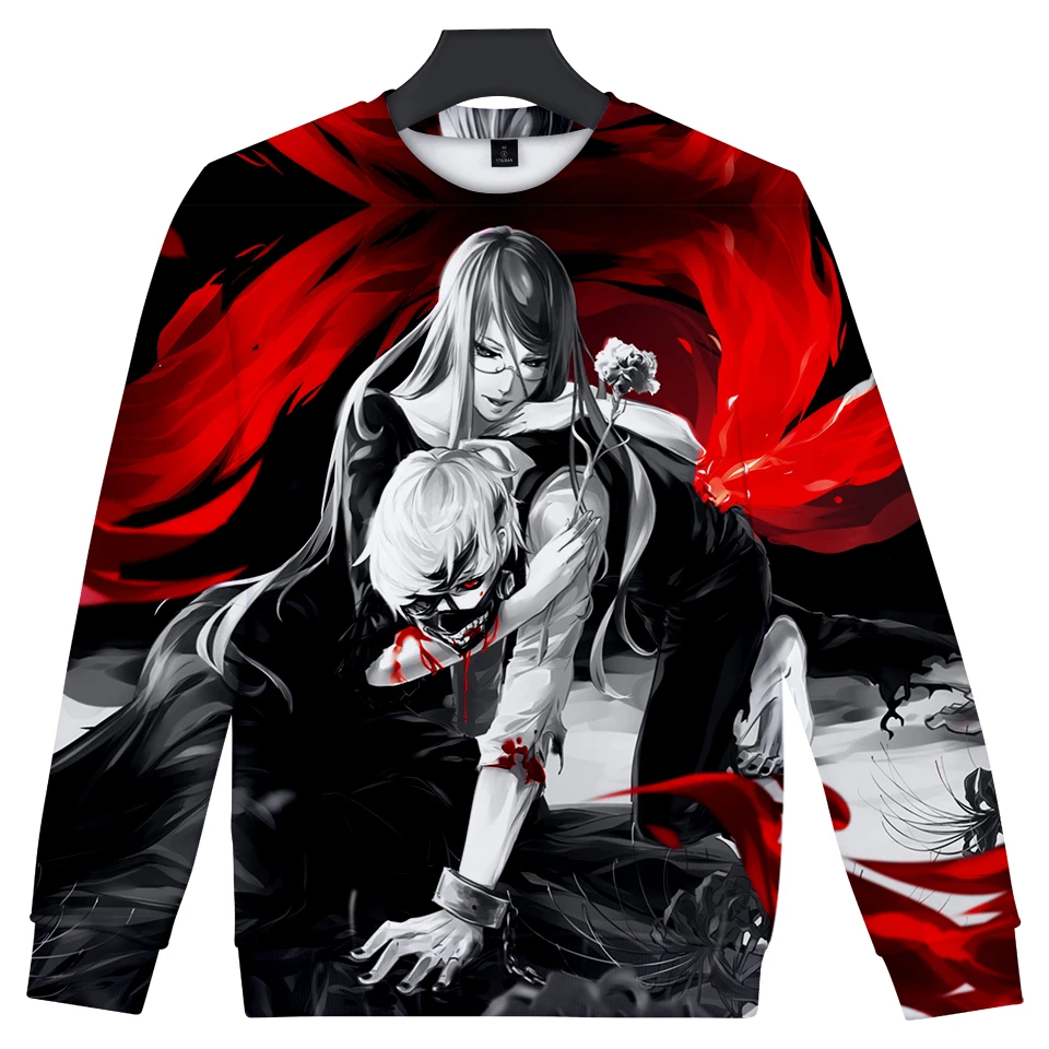 Tokyo ghoul/Популярная Повседневная футболка унисекс с длинными рукавами Одежда