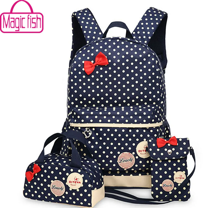 Beibaobao рюкзаки, школьные сумки для девочек подростков рюкзак комплект для женщин плеча дорожные сумки 3 шт./компл. Рюкзак mochila сумки для книг - Цвет: zangqing backpack