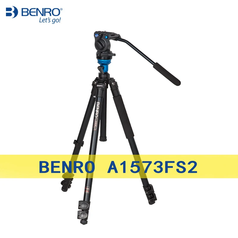 

Benro A1573FS2 Video Tripod Kit. Professional Aluminum Tripod For Video Camera 3D Fluid Head Videotape Dual-use