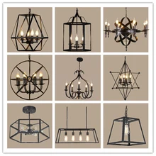 American Pendant Lights Retro Decor Lighting Nordic Loft pendant lamp Living Room Bedroom Wrought Iron Lamp Body Hanging Lamp American Pendant Lights Retro Decor Lighting Nordic Loft pendant lamp Living Room Bedroom Wrought Iron Lamp Body Hanging Lamp