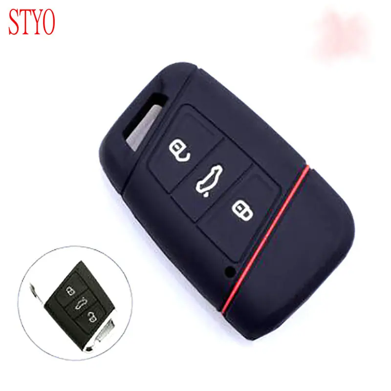 

STYO for T-R0C PASSAT B8 SUPERB Smart Key wallet Silica gel key cover key cases