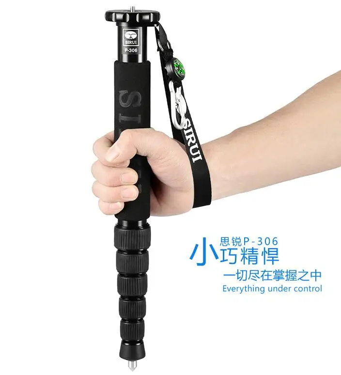 Sirui P306 P 306 Monopod Профессиональный алюминиевый Портативный штатив для камеры 6