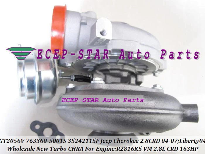 GT2056V 763360 763360-5001S 763360-0001 35242115F Turbo Turbocharger For Jeep Cherokee 2.8L CRD 2004-07 Liberty 2004 150HP 163HP R2816K5 VM (4)