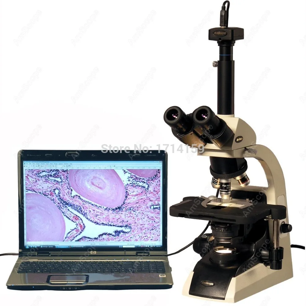 Veterinary AmScope Supplies 40X 2500X Infinity Plan Trinocular