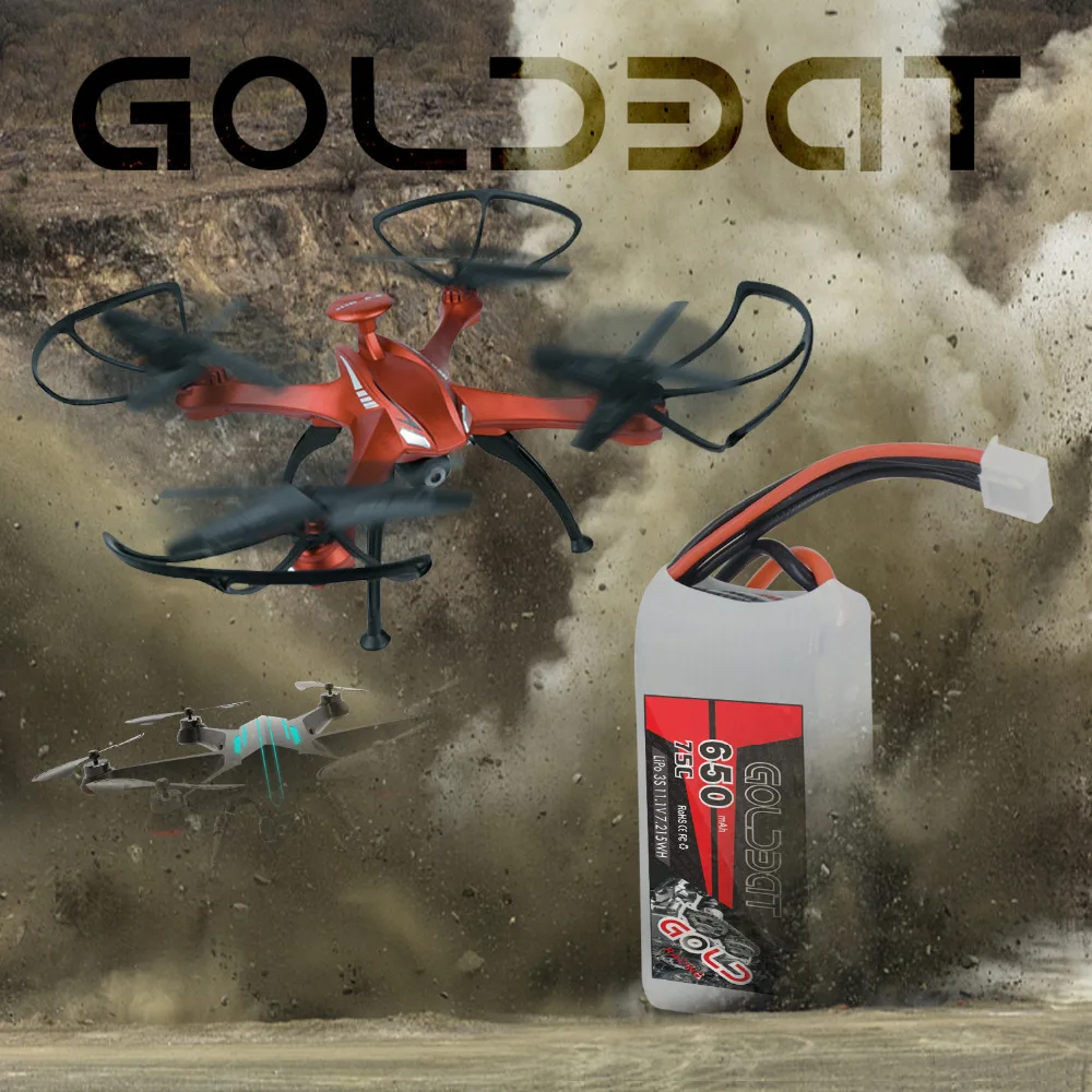 GOLDBAT 650mAh LiPo батарея для FPV 3S LiPo батарея LiPo 11,1 V 3S lipo 75C с разъемом XT30 для дрона Heli Автомобильная лодка