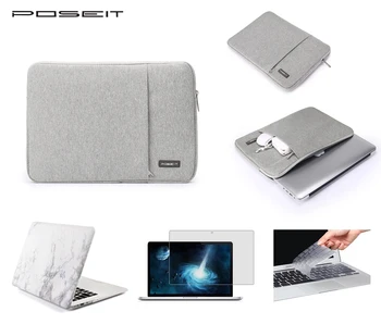 

4in1 Matte Hard case sleeve keyboard cover LCD For 2018 Touch Bar A1990/A1989 Macbook Pro Air11 13 Retina 12 13 15 Notebook Bag
