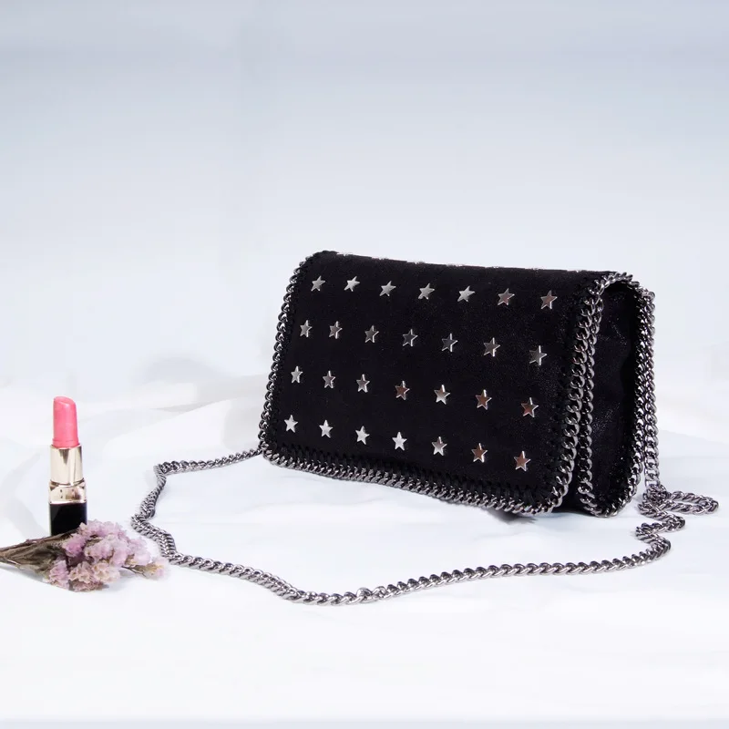 

YIQIN BERYL New Crossbody Bags For Women 2018 Handbag Shoulder Bag Female Fashion Personality Rivet Bag Link Chain For Women