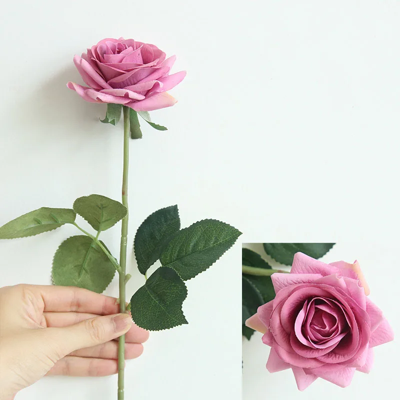 Real touch roses artificial flower wedding home decoration  (41)
