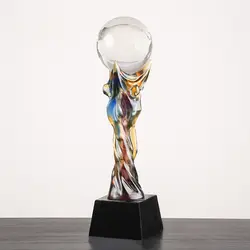 Цветной глазурь высококлассная компания, годовое мероприятие группы, наградительный трофейный Кубок, креативный кристалл трофей граница