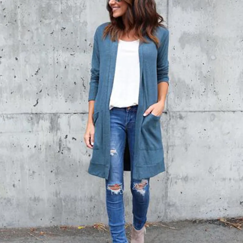 

Outerwear & Coats Jackets Fashion Solid color Outwear long Sweatshirt Overcoat coats and jackets women 2019AUG16