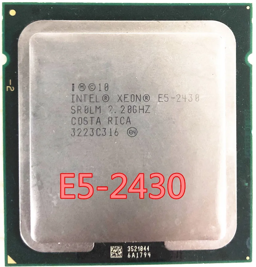 Intel ЦП Xeon E5 2430 SR0LM Процессор 2,2 ГГц 6-ядерный 15 м LGA 1356 E5-2430 процессор 2430