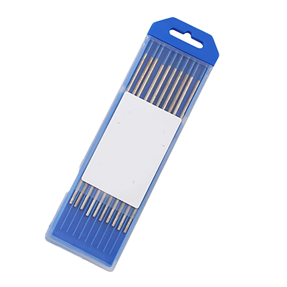 10 шт. 1,0/1,6 мм профессиональная синяя головка Lanthanum вольфрамовый электрод 150/175 мм Сварочные пайки - Цвет: Синий