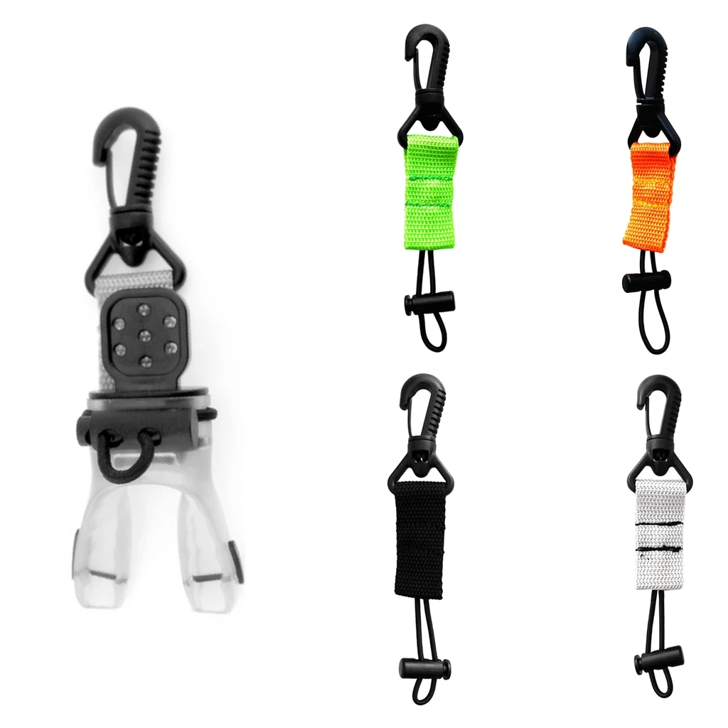 

1 Pcs Scuba Diving Regulator Octopus Holder Mouthpiece Retainer with Webbing Clip Lanyard Underwater Dive Divers BCD Accessory