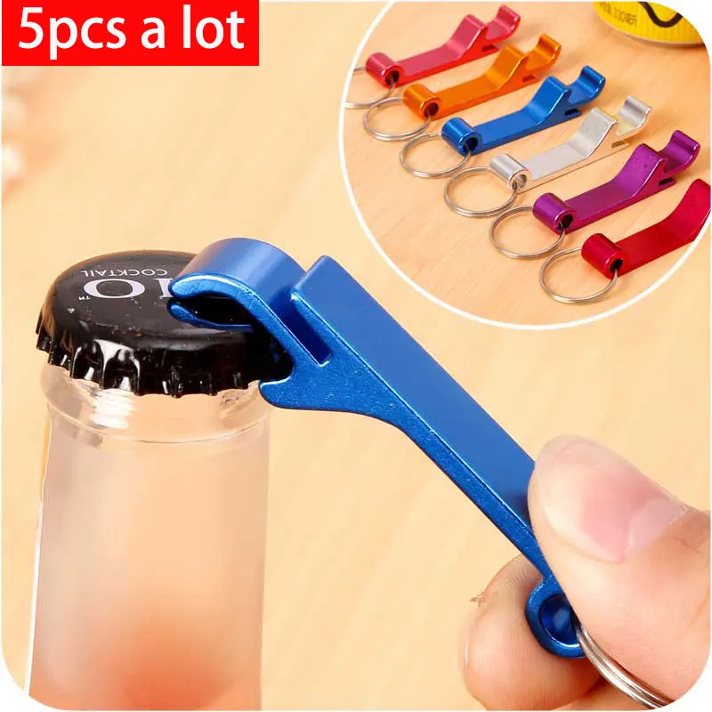 

vanzlife Multifunctional stainless steel beer bottle opener Keychain portable canned creative beer cans and a bottle opener