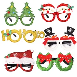 Рождественские украшения взрослые дети партия игрушки Санта Снеговик очки с рогами фестиваль украшения