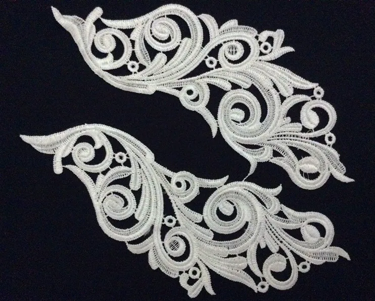 

26cm*10.5cm polyester embroidery mirrored applique,embroidery hair decoration patches,veil applique,XERY-BQ0922E