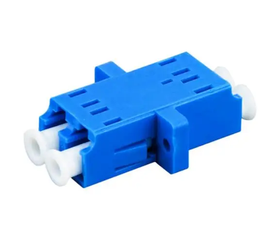 100 шт./лот LC оптоволоконный адаптер FTTH DX SM Дуплексный UPC фланцевый соединитель