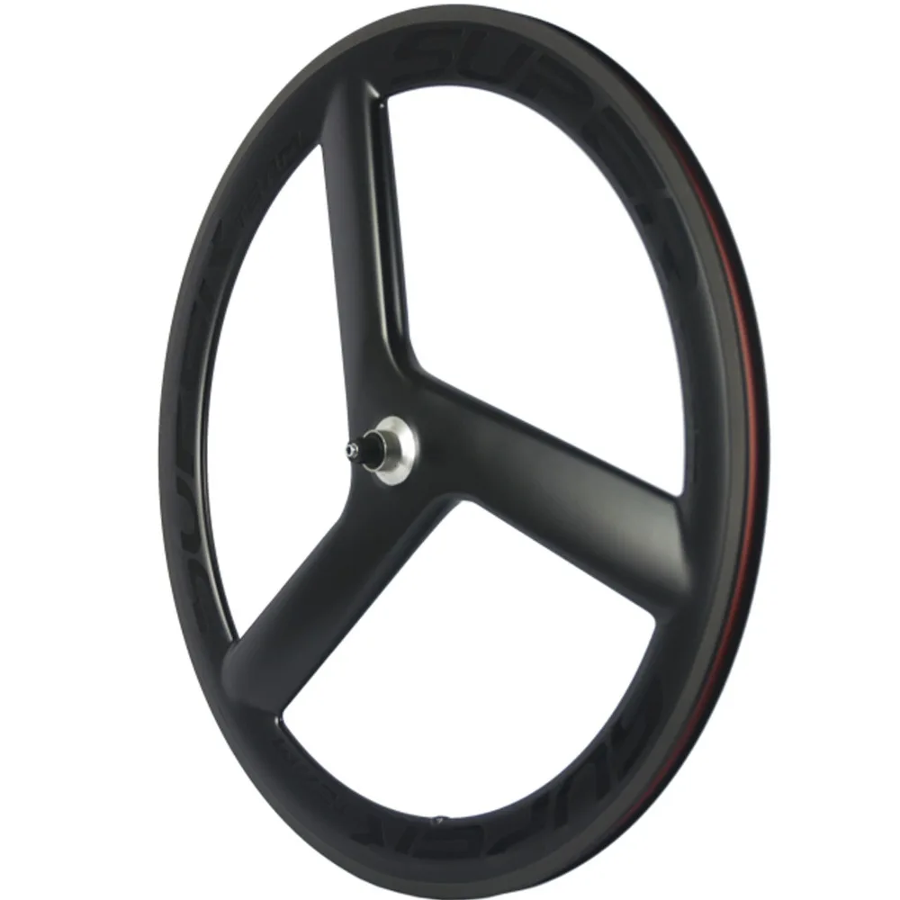 SUPERTEAM углерода 3 спицевое 700C колеса шоссейные колесо велотрека Fixed gear Карбон