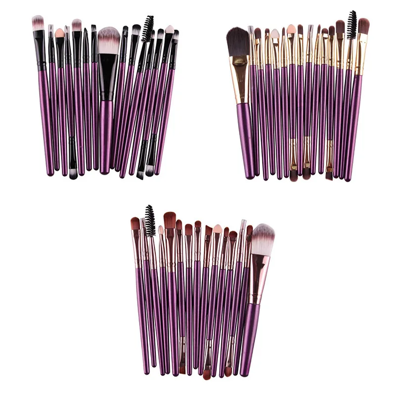 

Professional 15Pcs Cosmetic Makeup Brush Women Foundation Eyeshadow Eyeliner Lip Brand Make Up Eye Brushes Set