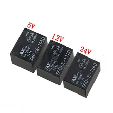 10 шт 5 pins SRD-S-105D SRD-S-112D SRD-S-124D 5 В, 12 В, 24 В постоянного тока, 12A 125VAC реле