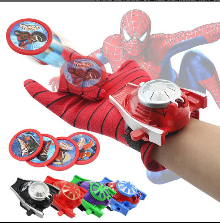 

1PC 24cm children kids suitable Spiderman Cosplay Costume, Spider-man glove Spider man launchers toy emitter with gift box