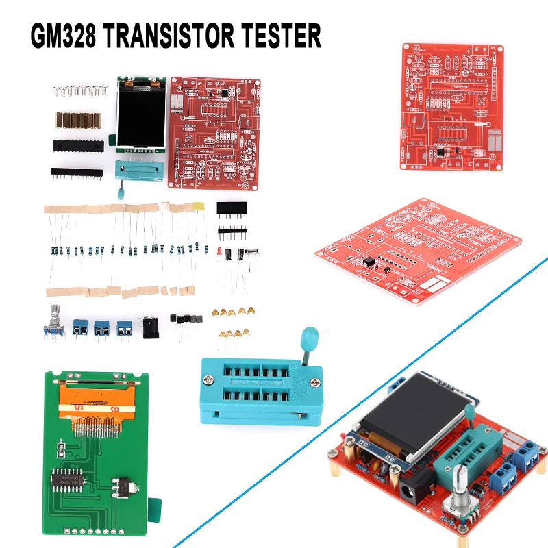 GM328 Транзистор тестер импеданса анализаторы DIY измерения запасные части генератор сигналов автоматически вольт измеритель частоты ШИМ