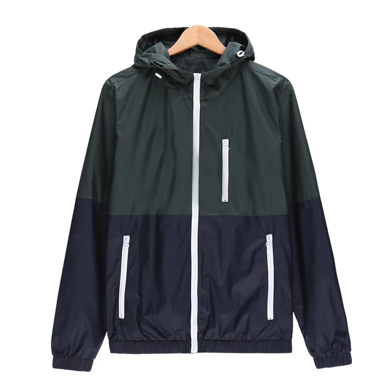 Autumn spring Men Jacket hooded jacket men's windb...