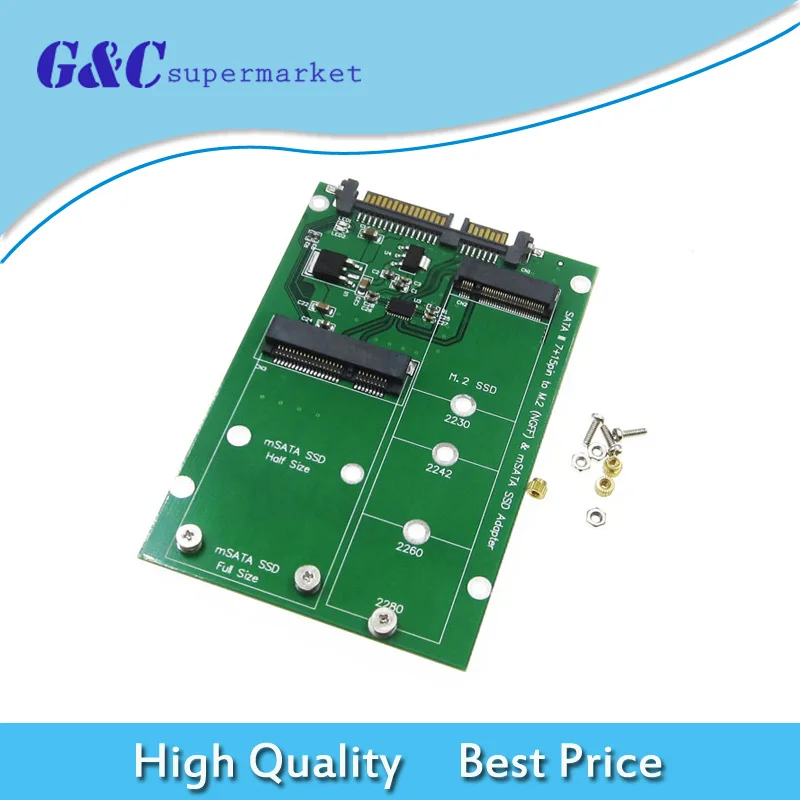 

mSATA SSD to SATA M.2 B / B+M KEY NGFF & 2.5" III Board Adapter Transfer Card