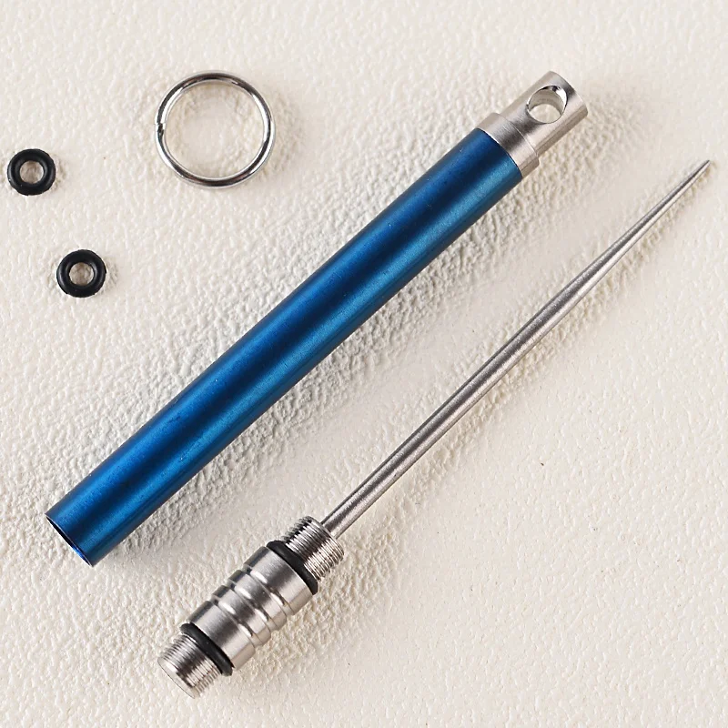 Outdoor Titanium Alloy Toothpick Bottle Fruit Fork Camping Tool