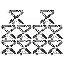 10pcs Soft Strap Full-grain Leather End For Electric Acoustic Guitar Bass Replacement