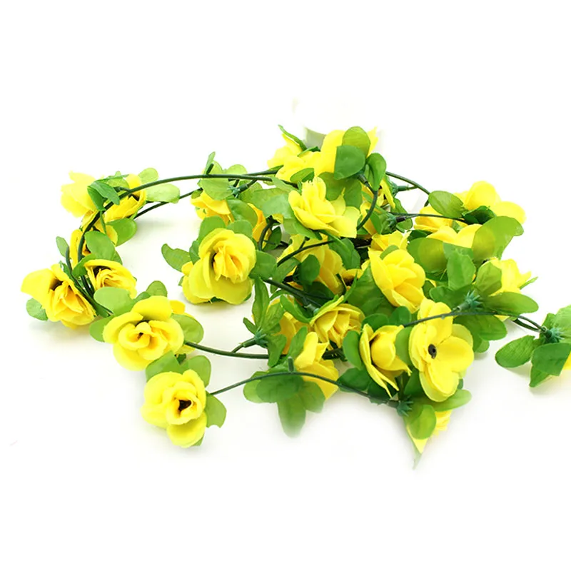 Hanging Garland Artificial Flowers for Wedding Home Decoration Fake Silk Flower European Fall Rose Fake Leaf Plants Floral Decor Hanging Garland Artificial Flowers for Wedding Home Decoration Fake Silk Flower European Fall Rose Fake Leaf Plants Floral Decor