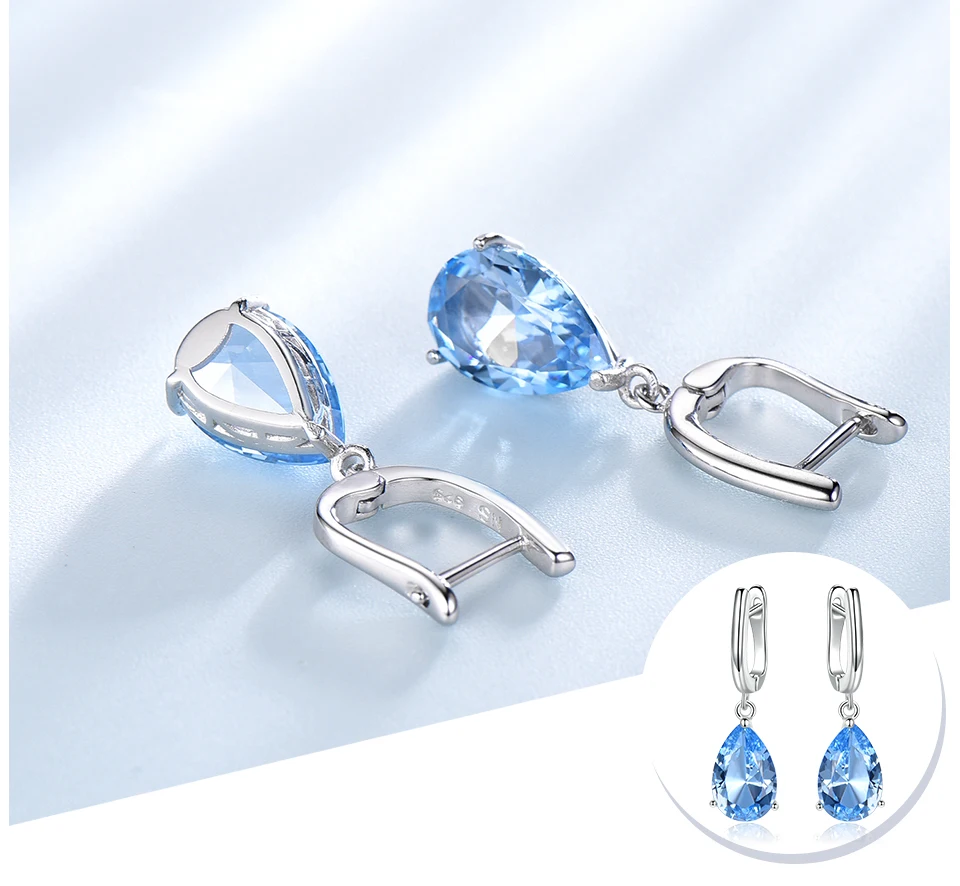 UMCHO Nano Sky Blue Topaz 925 sterling silver earring for women EUJ095B-1-pc (4)