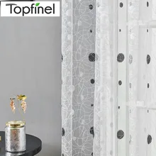 Topfinel новинки птичье гнездо современные элегантная вышитые занавески для кухни Тюль для окна Чистый тюль для гостинной спальни Жалюзи Портьеры