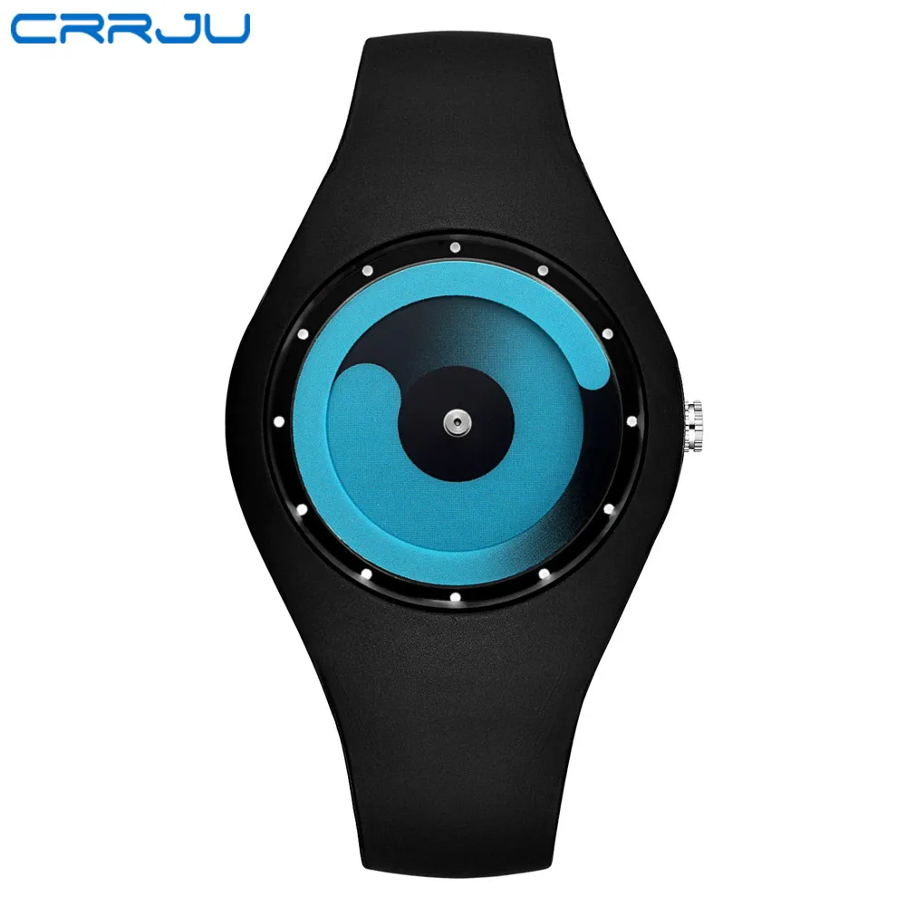 

CRRJU Men Watch 2017 Top Brand Fashion High Quality Casual Simple Style Silicone Strap Quartz Watch Women Men Lovers Wrist Watch