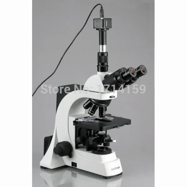 Профессиональный лабораторный Биологический микроскоп AmScope 40X 2500X + 10MP камера|camera
