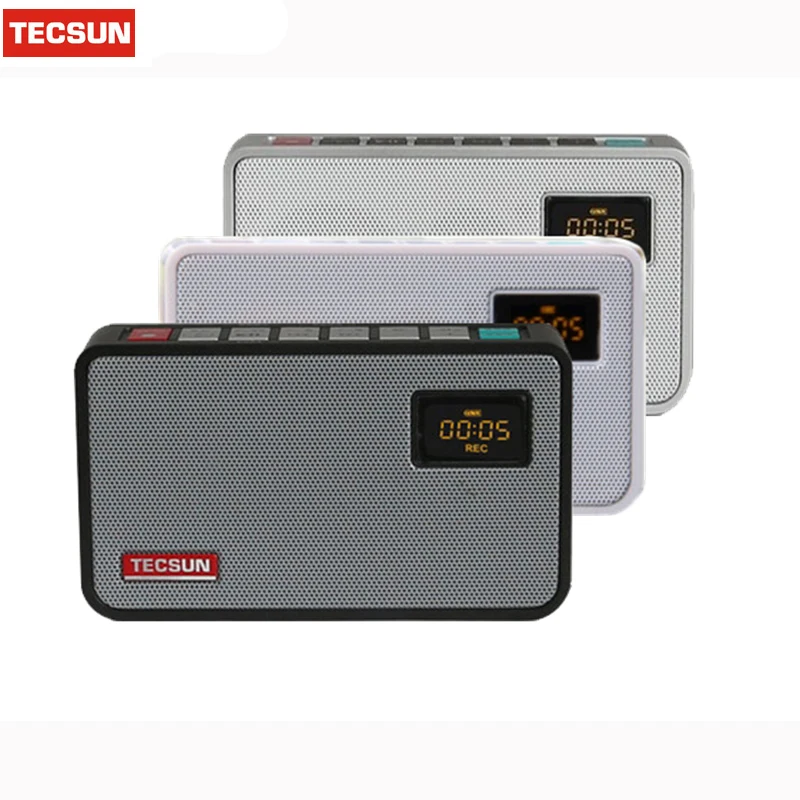 Tecsun ICR 100 ICR100 аудиомагнитофон рекордер мини радио FM TF SD карта динамик портативное
