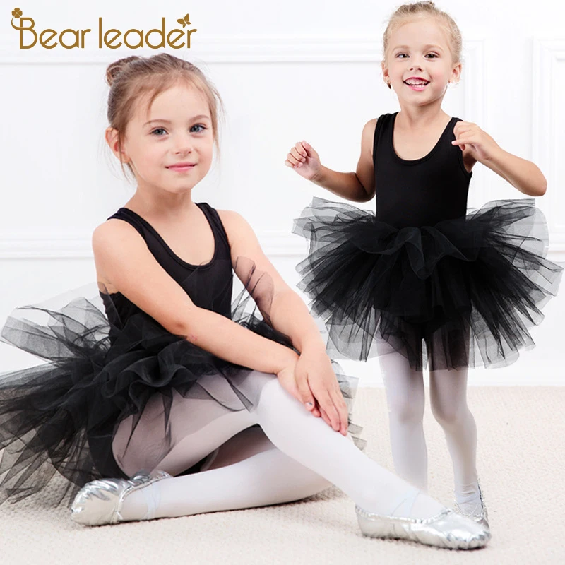 Bear Leader Girls Dresses 2020 New Princess Elegent Girl Clothes Practice Dance Tutu Ballet Dress Sleeveless For 1-6 Y | Детская одежда