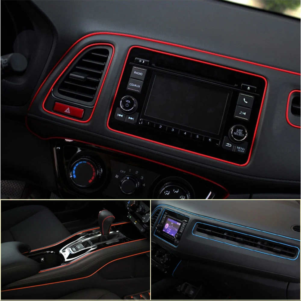 Fashion-Auto-Car-interior-Decorative-thread-stickers-Insert-type-Air-Outlet-Dashboard-Decoration-Strip-car-styling