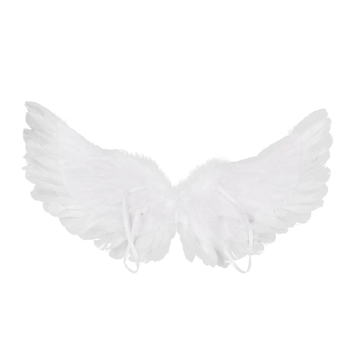 Fashion White Feather Angel Wings for Kids Girls Dance Party Cosplay Costume Stage Show Masquerade Carnival Holiday Fancy Dress