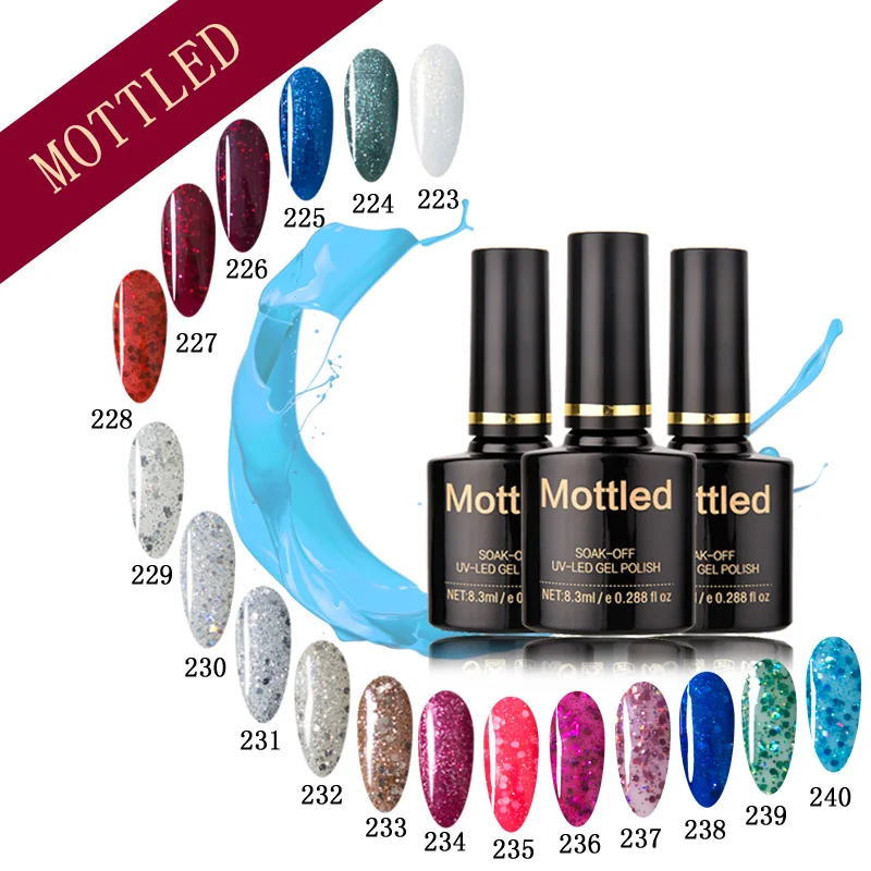 Mottled Gel Nail Polish 8.3ml Nail Glue Nail Art 252 UV Gel Color