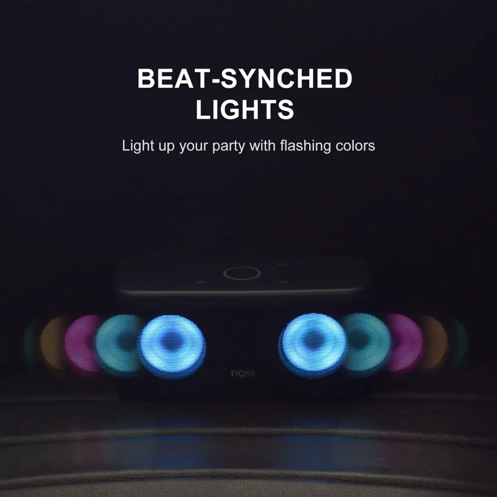 DOSS SoundBox Plus TWS bluetooth колонка 2*8 Вт Портативная Беспроводная s стереозвук глубокие
