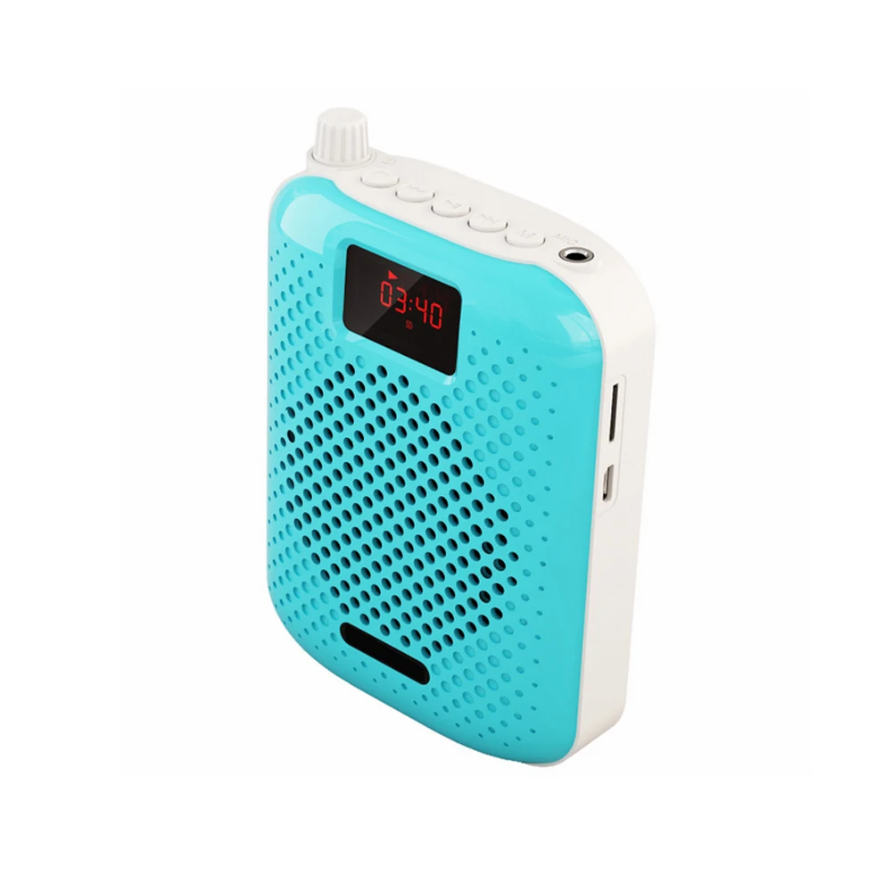 Bluetooth Динамик Мегафоны Динамик микрофон голосовой усилитель Поддержка FM радио TF карты MP3 плеер - Цвет: Синий