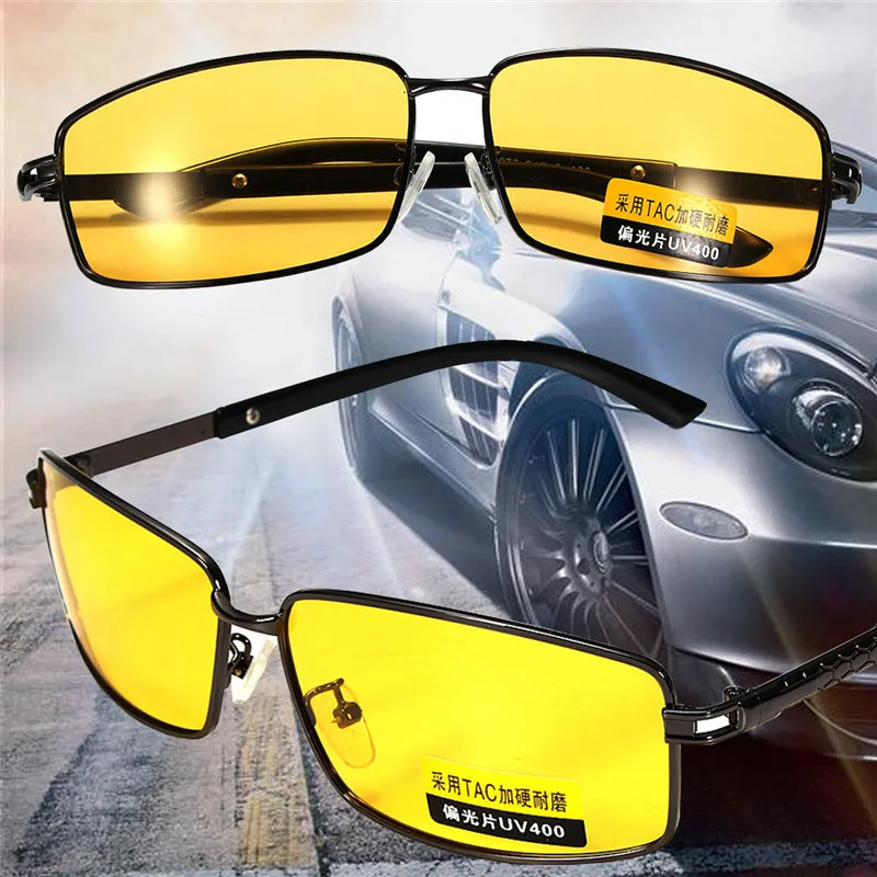 

Yellow Polarized Sunglasses Men Women Night Vision Goggles Driving Glasses Driver Aviation Polaroid Sun Glasses UV400