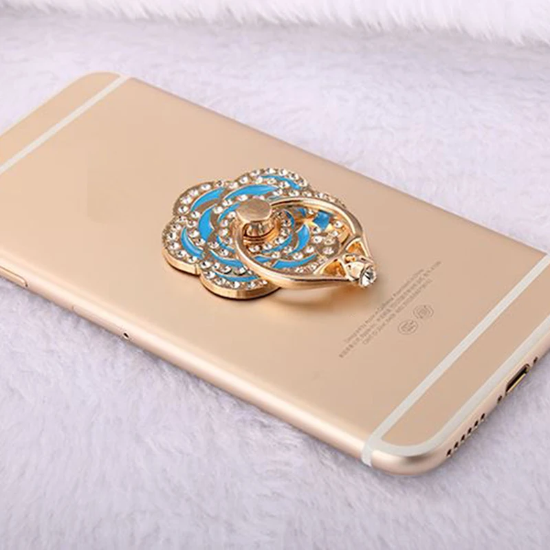 Ring Mobile Phone Smart Holder Luxury Rose flowers Cell Phone Ring Stand For iPhone Samsung LG Sony HTC Xiaomi